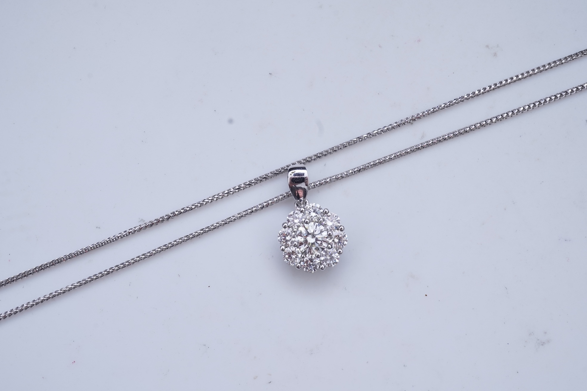 A diamond pendant necklace
